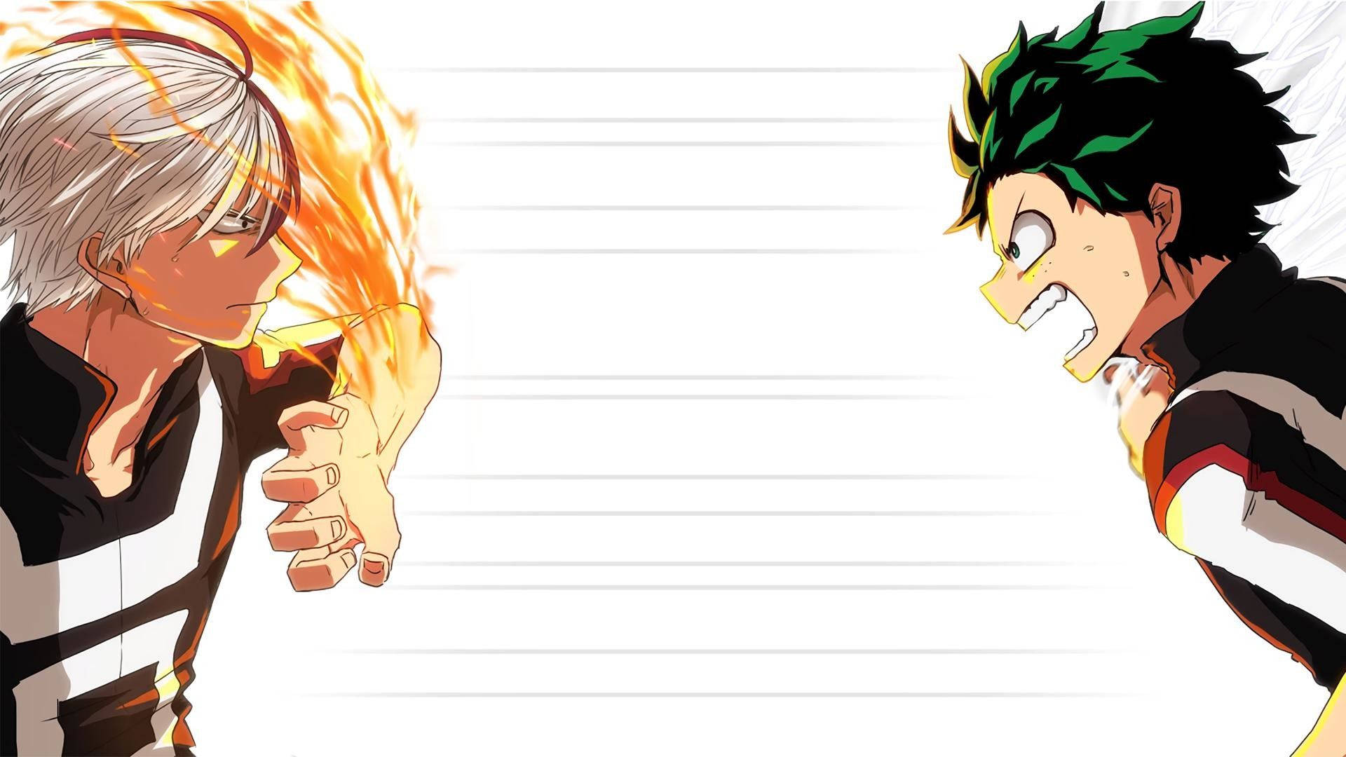 Download free Bnha Todoroki Face-off Midoriya Wallpaper - MrWallpaper.com