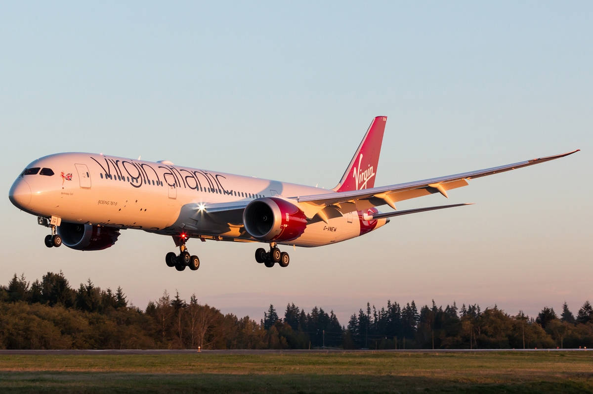 Boarded Virgin Atlantic Aviation Plane Wallpaper