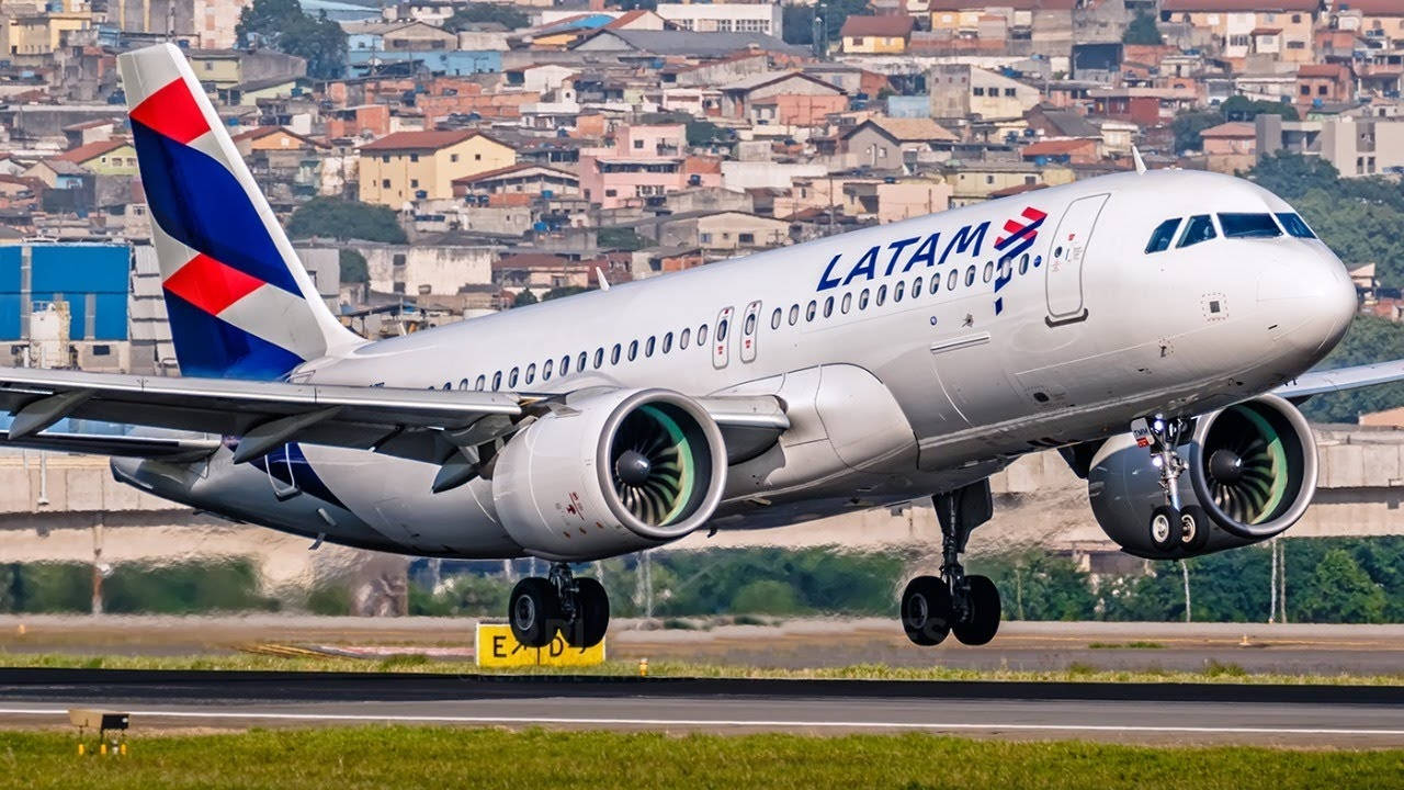 Boarding Latam Airlines Plane Wallpaper