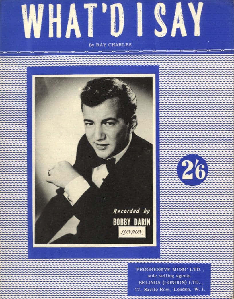 Bobby Darin Whatd I Say Sheet Music Cover Wallpaper