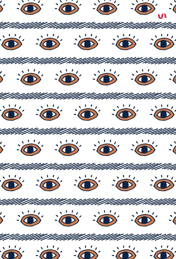Boho Eye Pattern Wallpaper