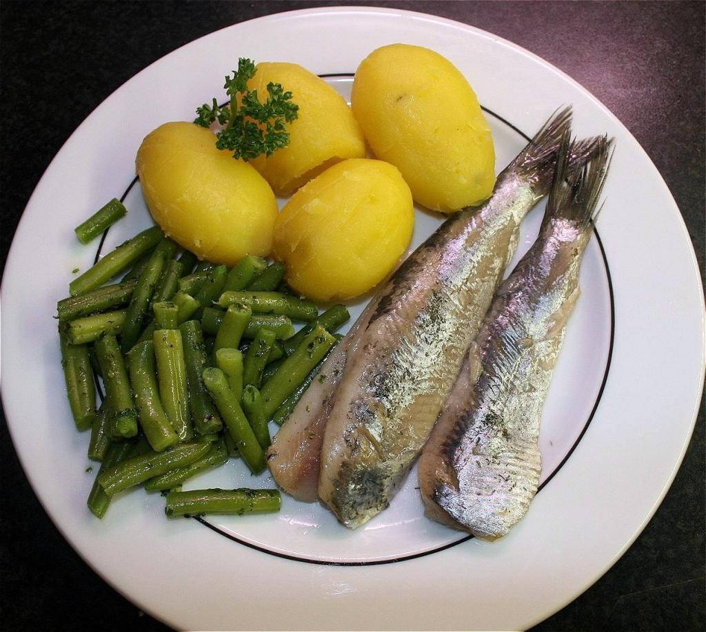 Boiled Fresh Herring And Potatoes Wallpaper