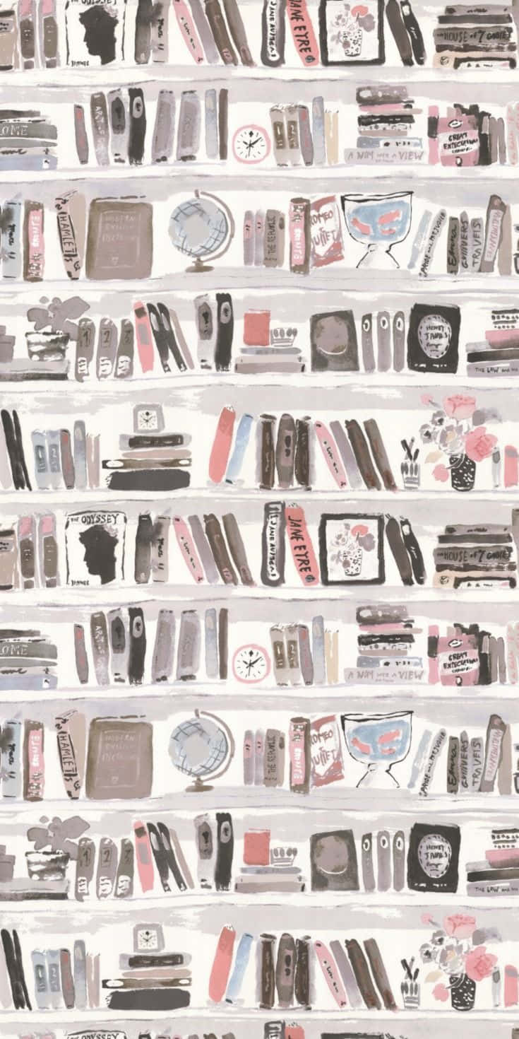 Books Iphone Rack Aesthetic Picture Frames Wallpaper