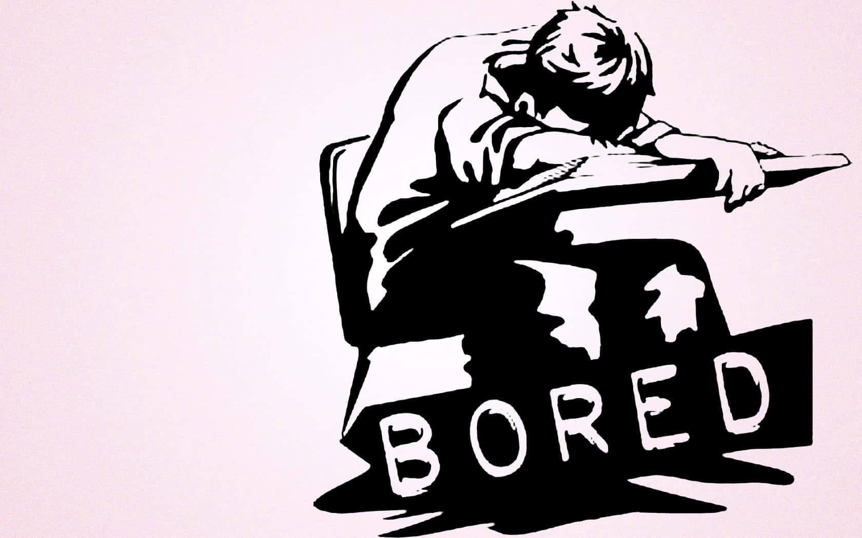 Bored Wall Sticker - A Man Sitting On A Chair Wallpaper