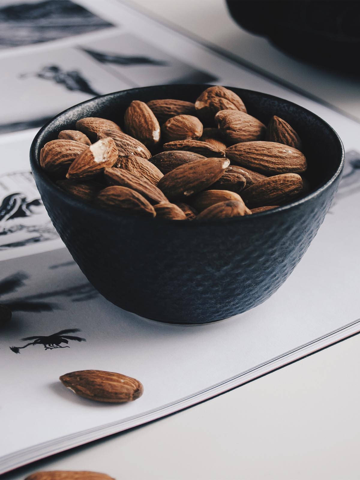 Bowl Of Almonds Wallpaper