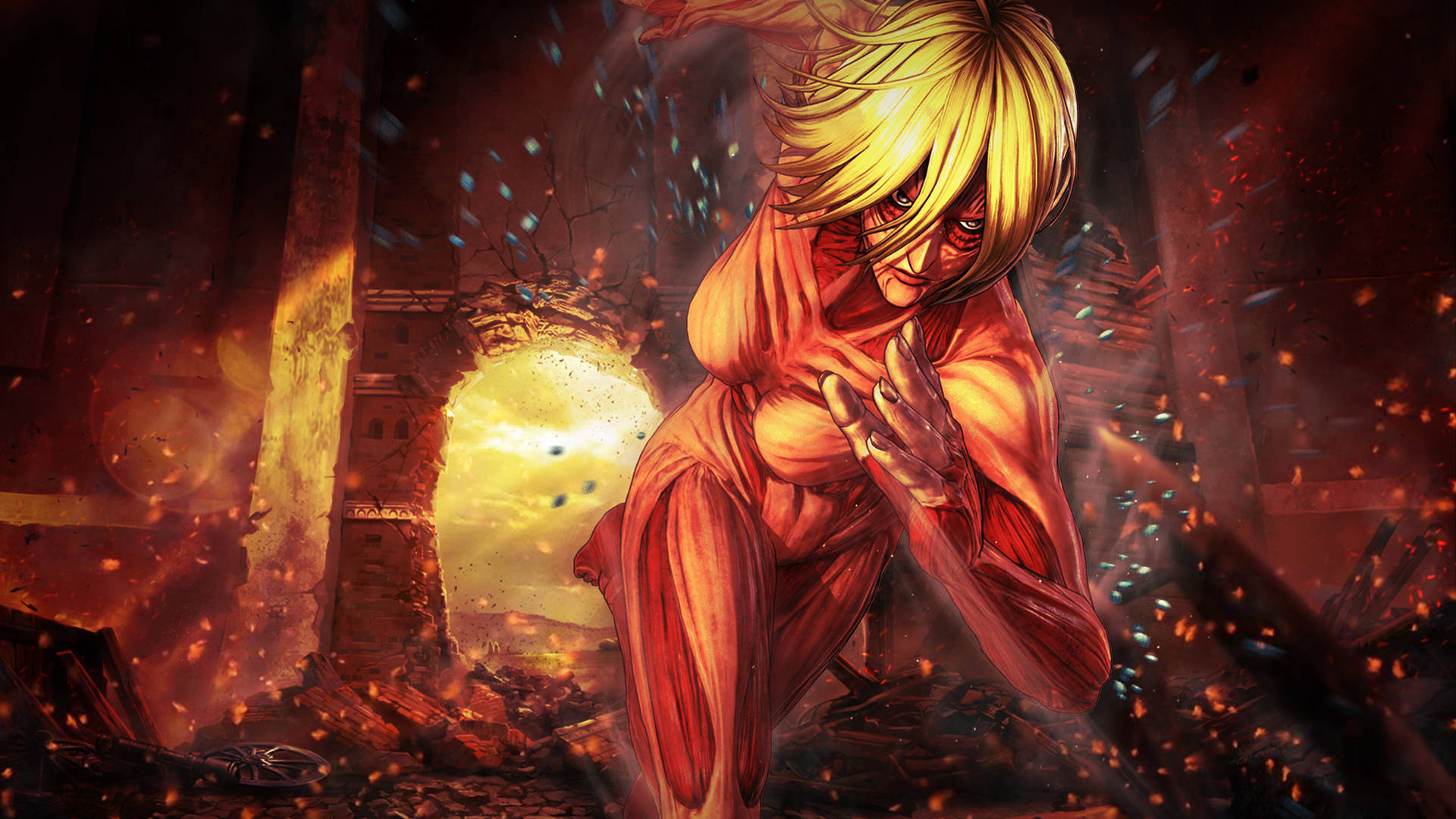 Download free Breaking Female Titan Attack On Titan 4k Wallpaper -  MrWallpaper.com