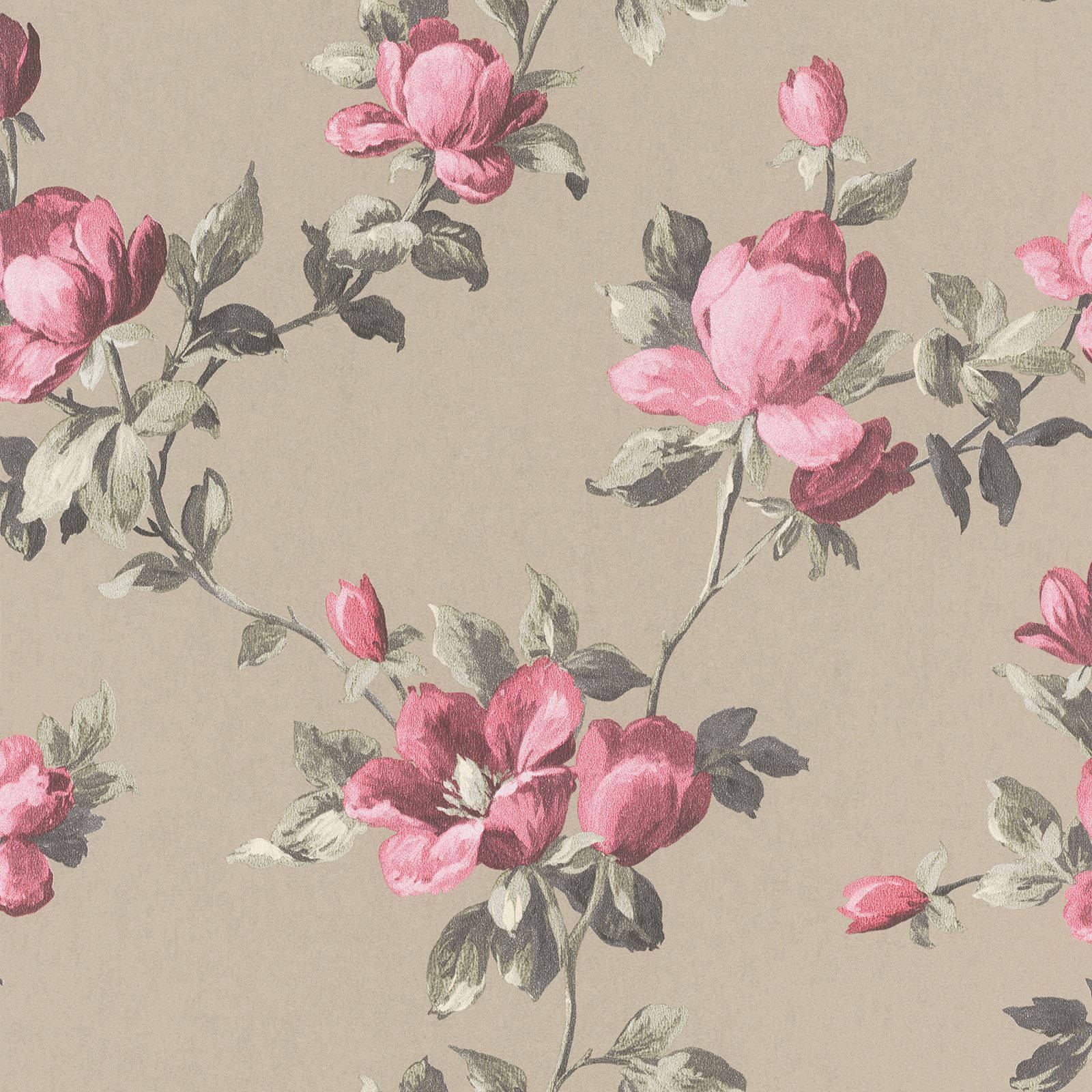 Bright And Refreshing Pale Pink Florale Wallpaper