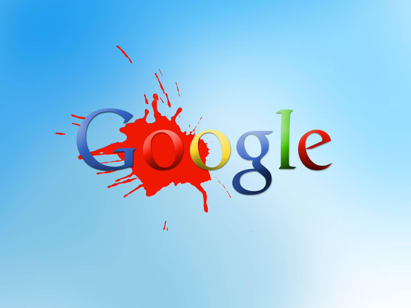 Bright Blue Google Wallpaper