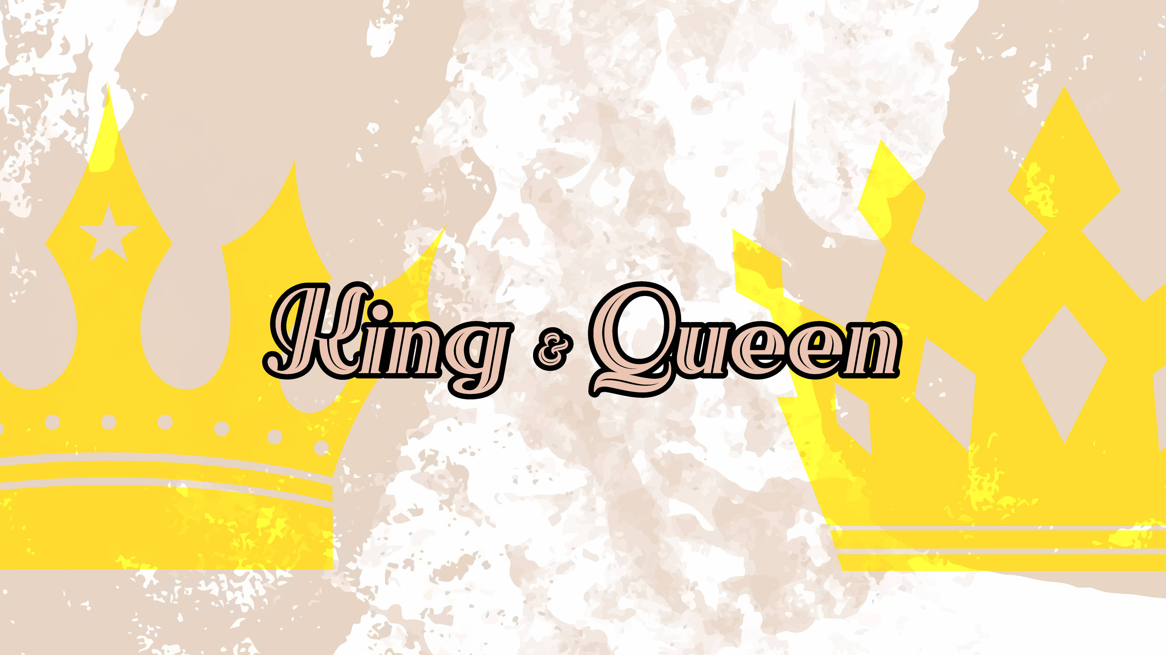 Bright Yellow King And Queen Wallpaper