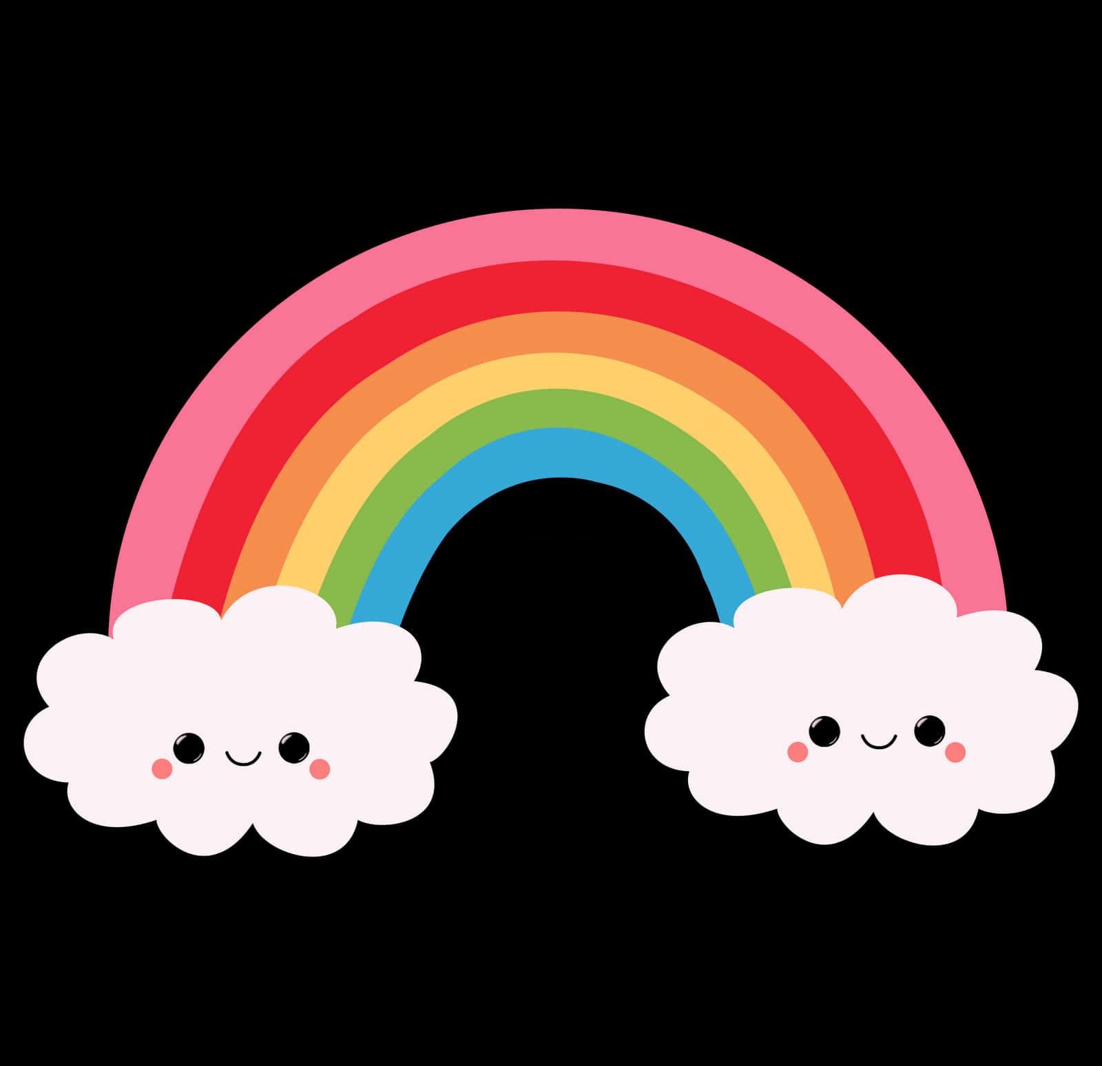 Brighten Up Your Day With This Cute Rainbow Pastel Wallpaper