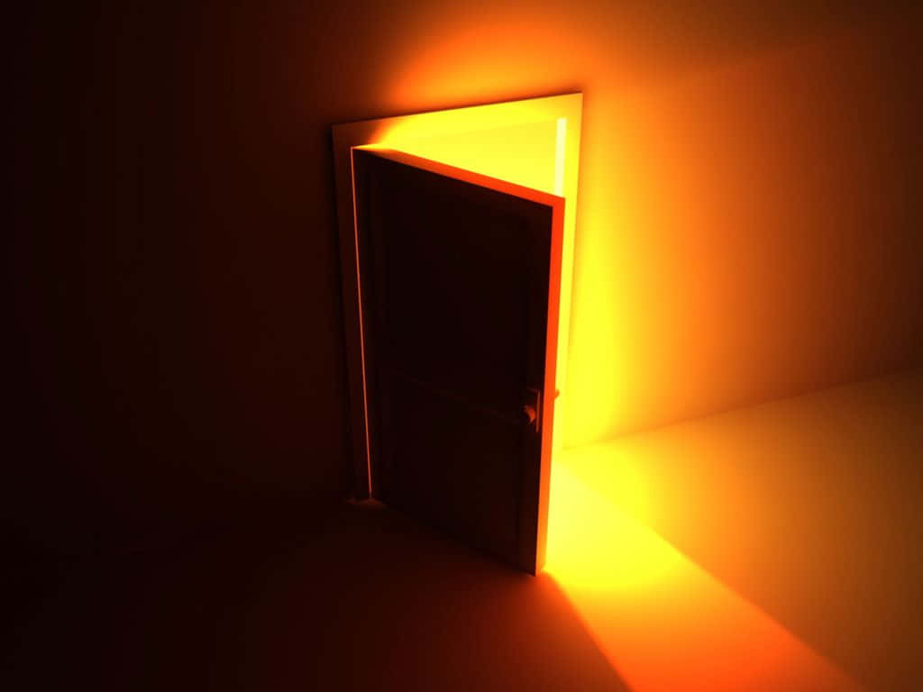 Brilliant Light Open Door Wallpaper