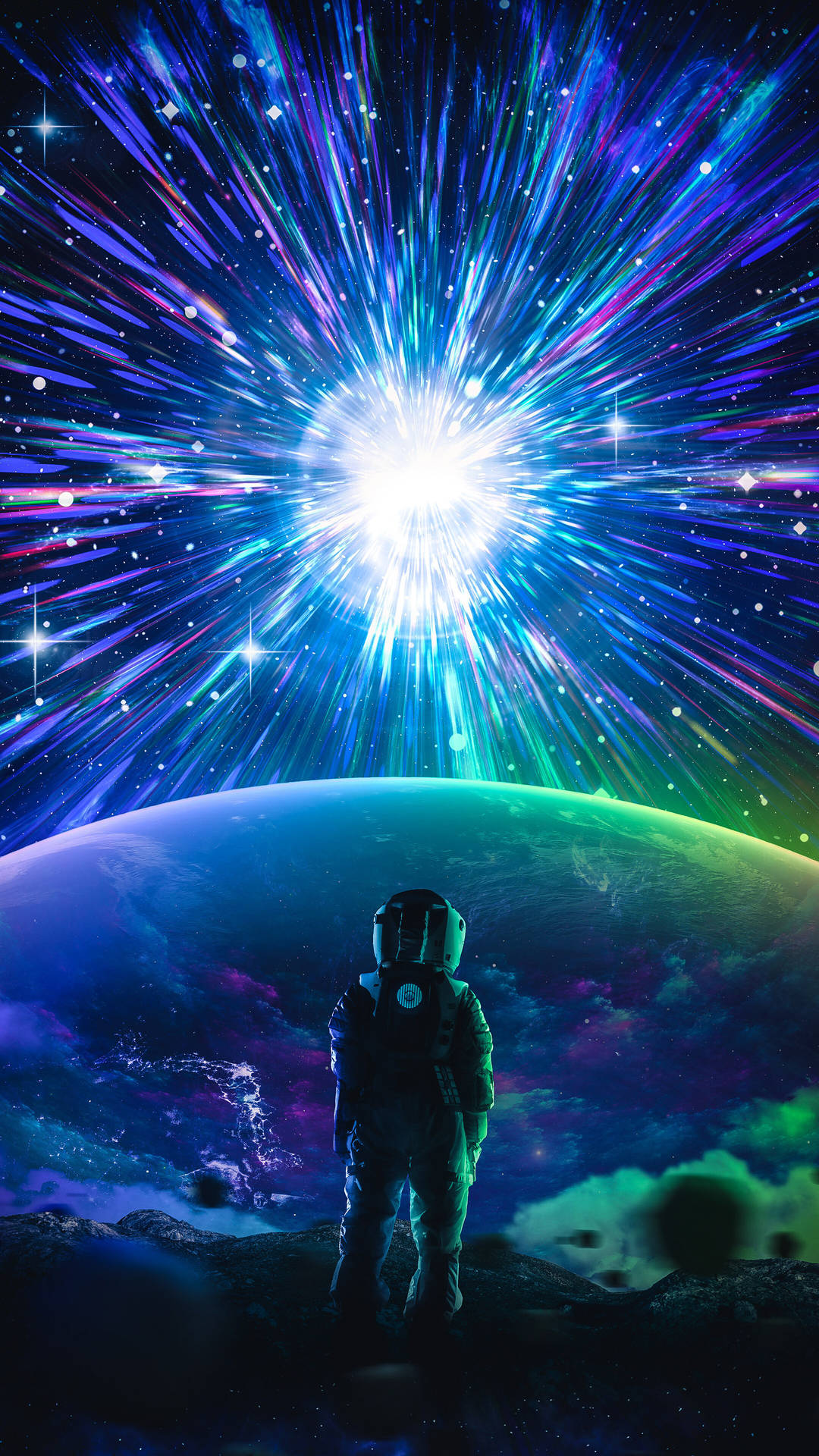 Brilliant View In Space 4k Phone Wallpaper