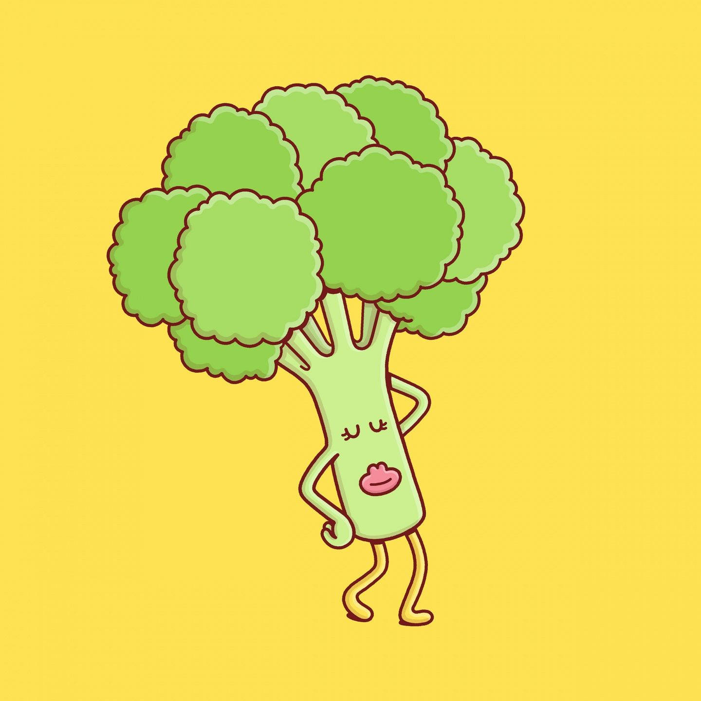 Broccoli With Annoying Face Wallpaper