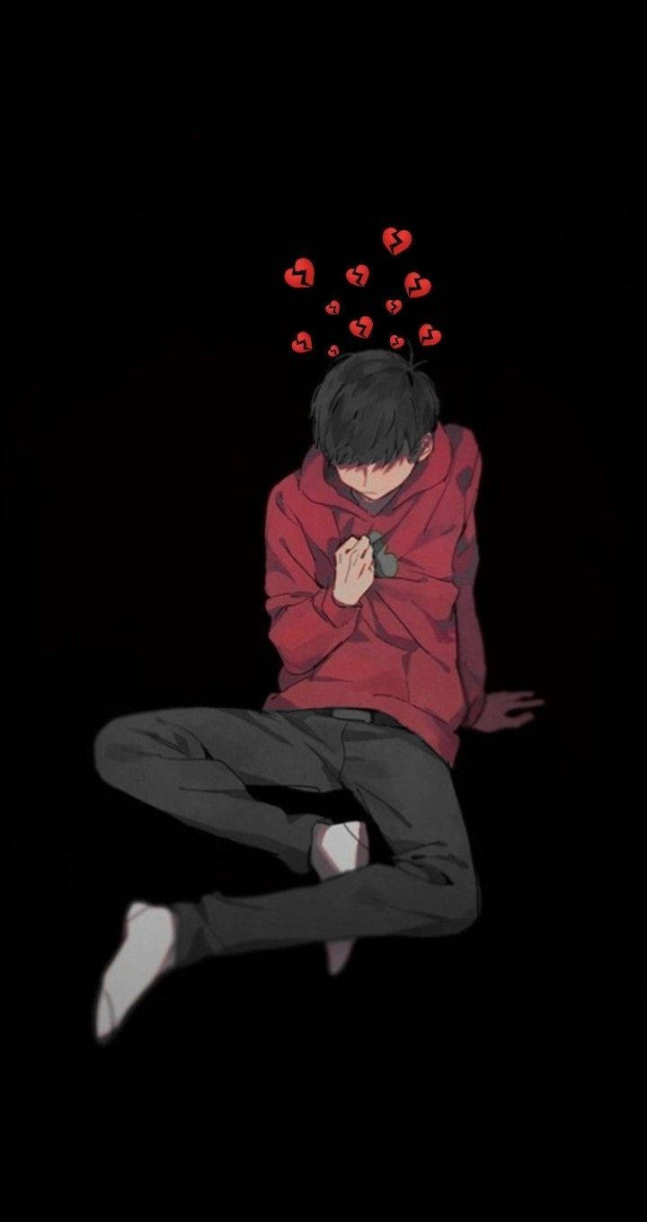 Broken-hearted Anime Boy Sad Aesthetic Wallpaper