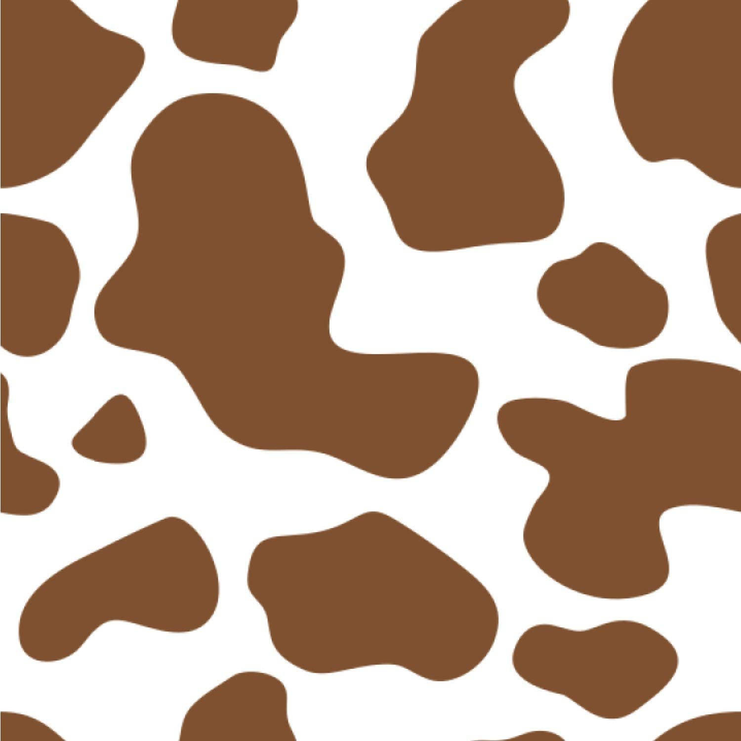 Brown And White Cow Pattern Wallpaper