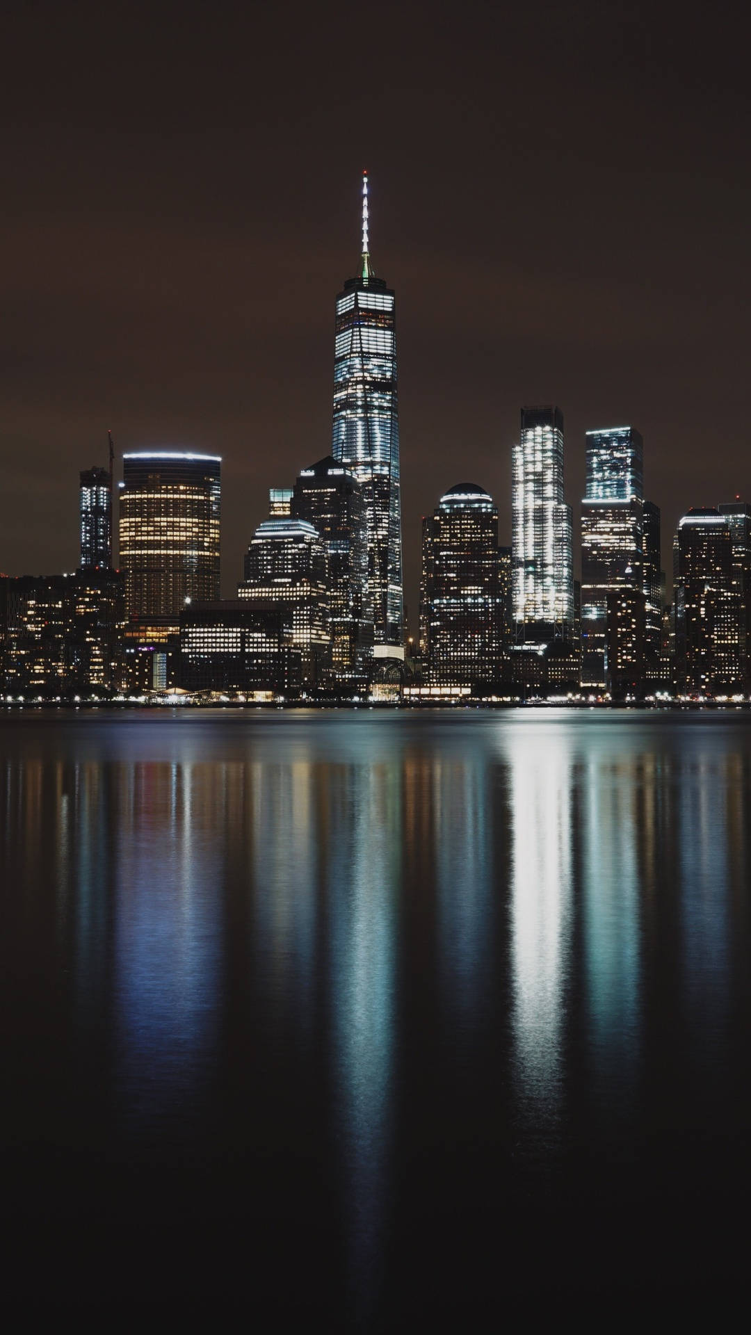 Brown Sky New York Night Iphone Wallpaper