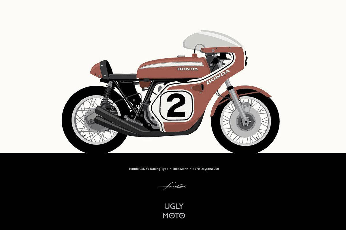 Brown Vintage Honda Motorcycle Wallpaper