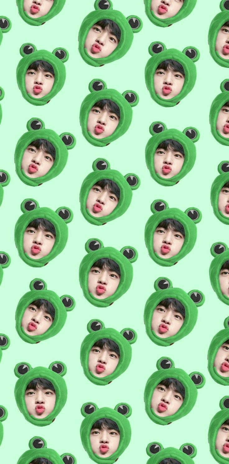 Bts Aesthetic Seokjin Frog Character Wallpaper