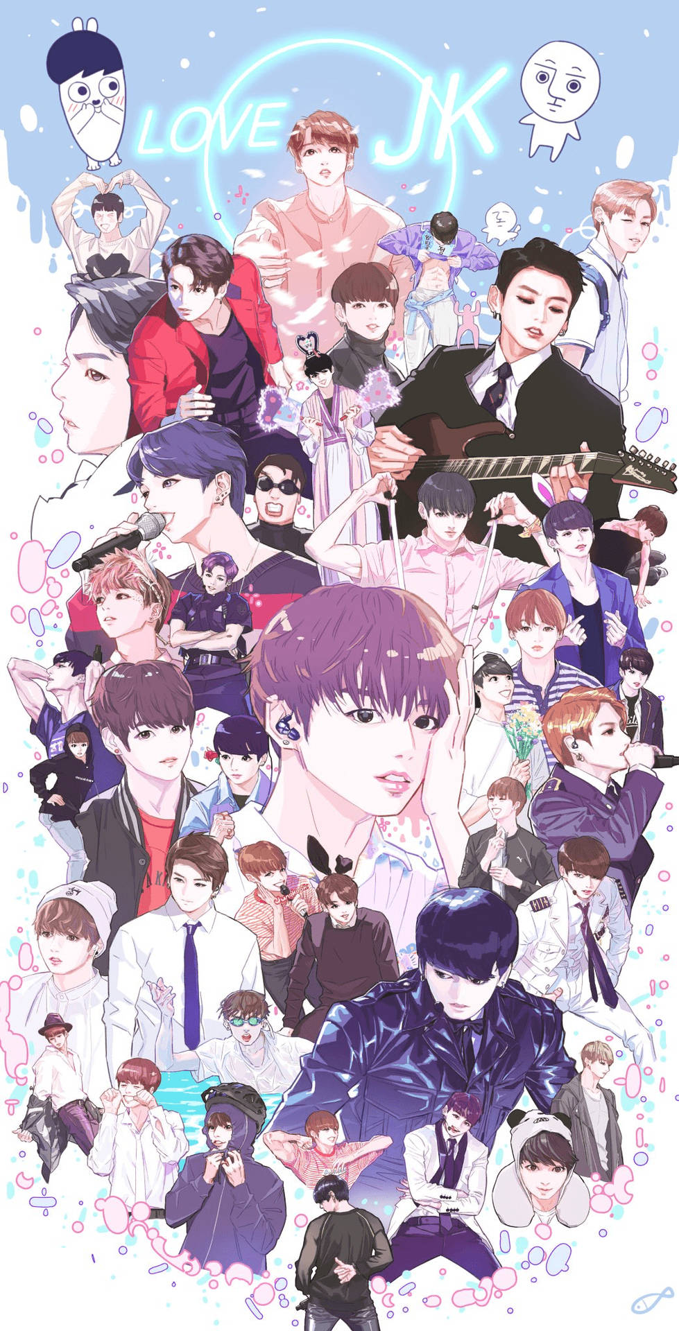 Download free Bts Anime Love Jk Wallpaper - MrWallpaper.com