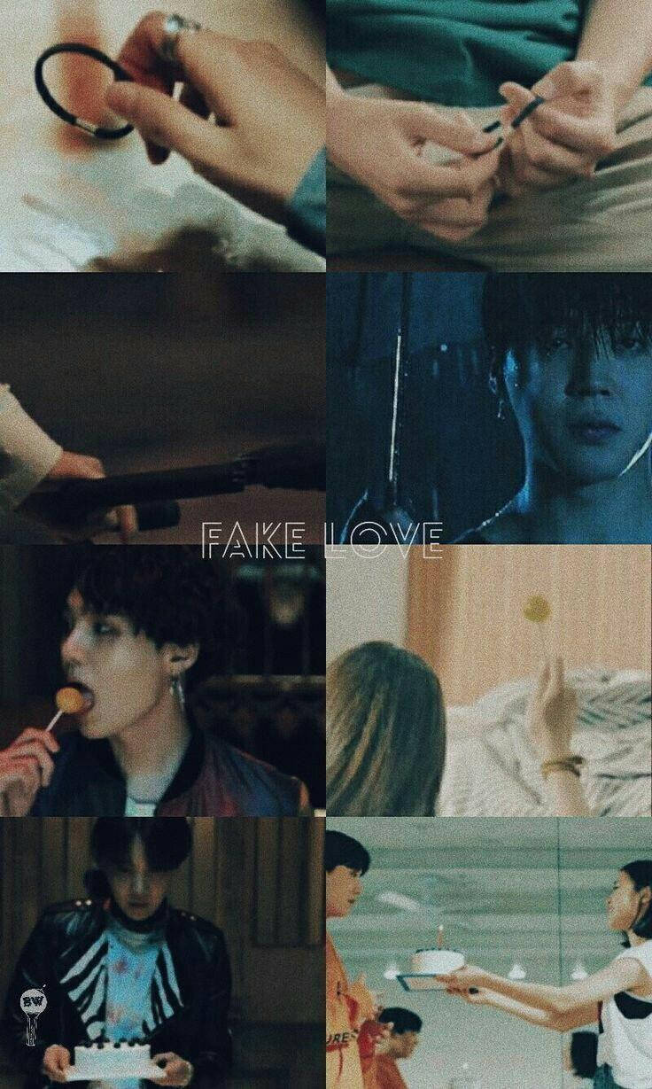 Bts Fake Love Collage Wallpaper
