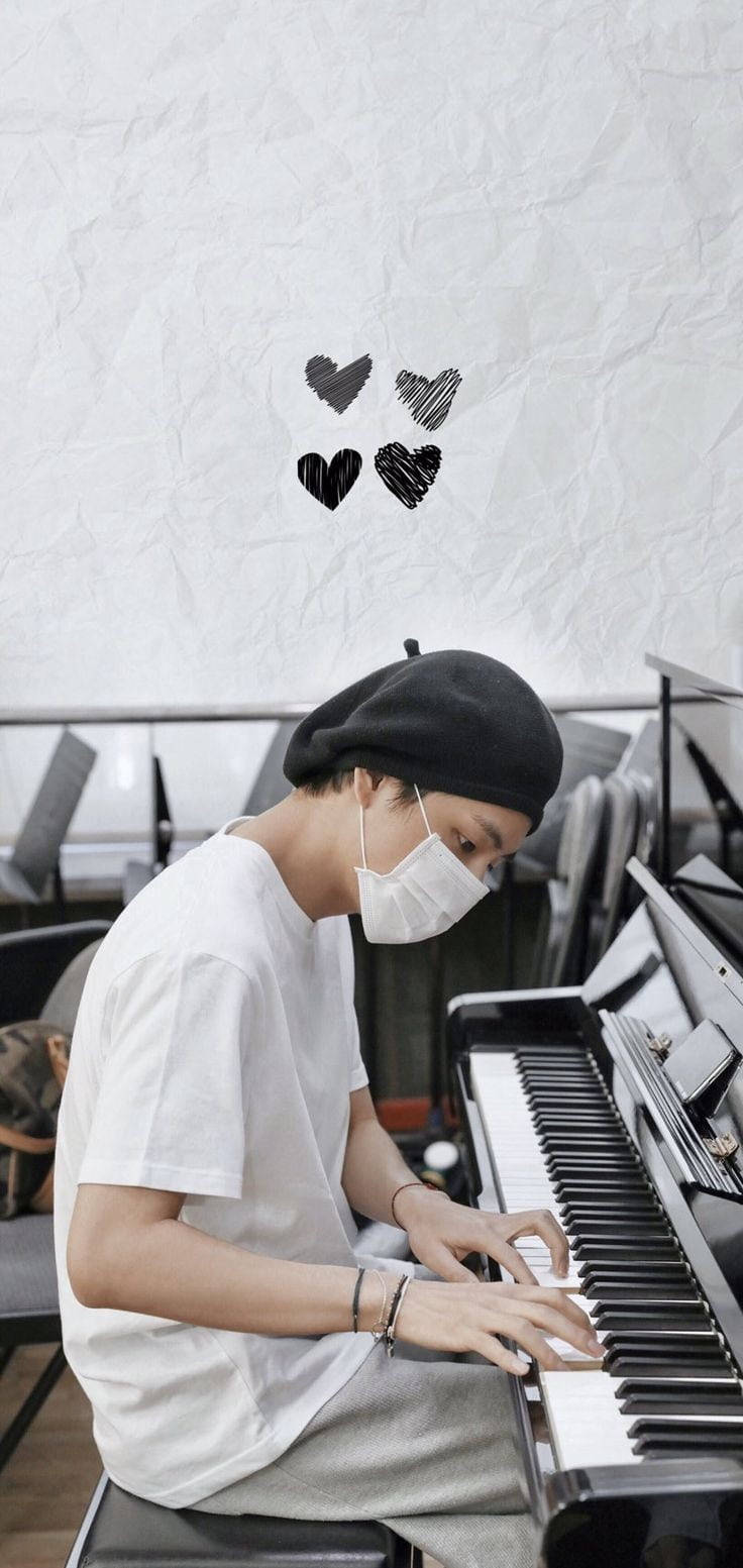 Bts Jung Kook Cute Piano Wallpaper