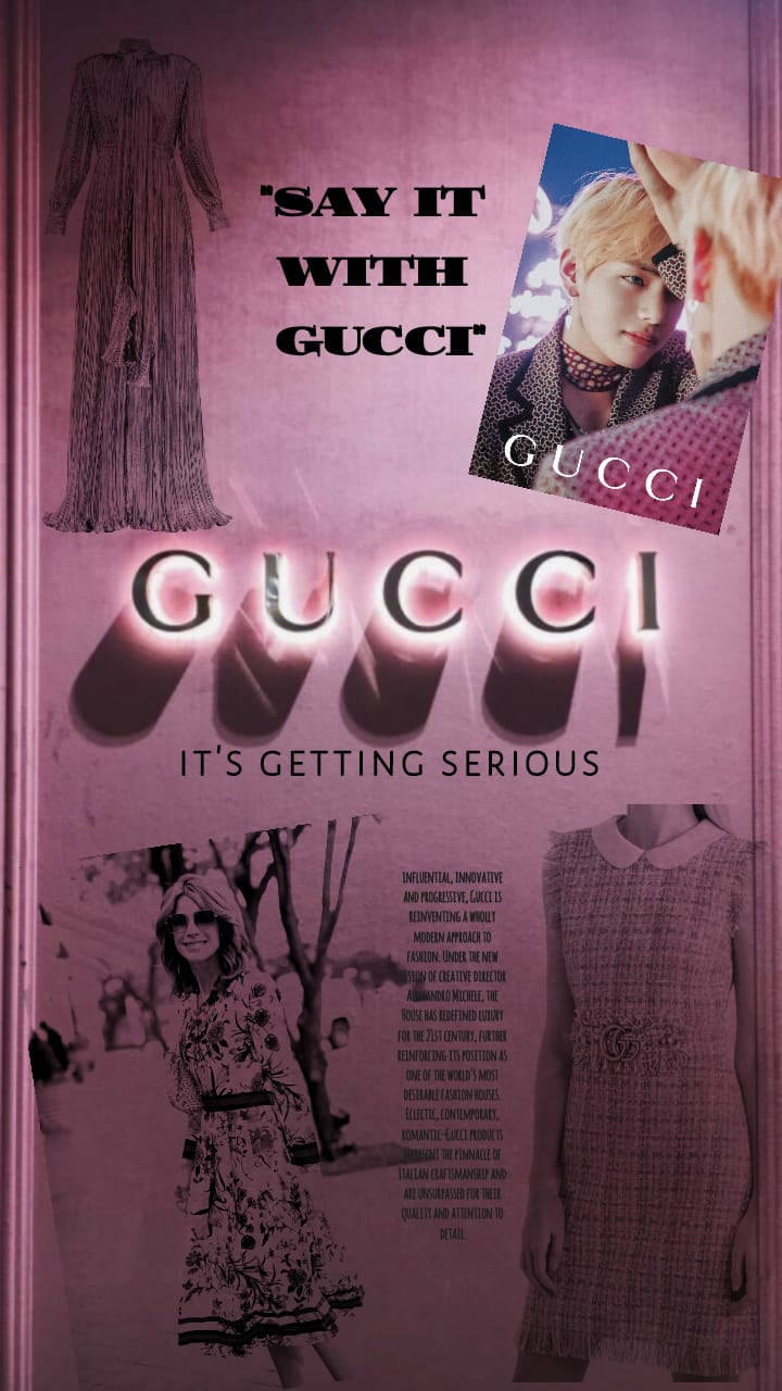 Bts Member V Gucci Aesthetic Wallpaper