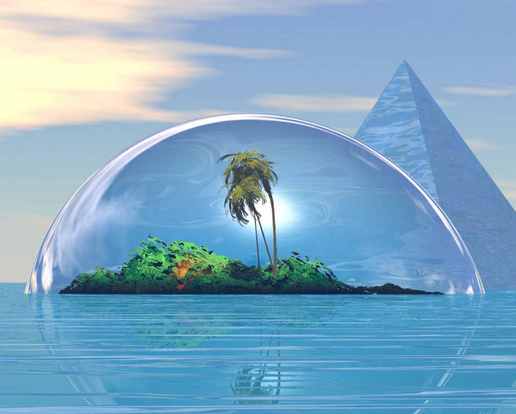 Bubble Island 3d Nature Wallpaper