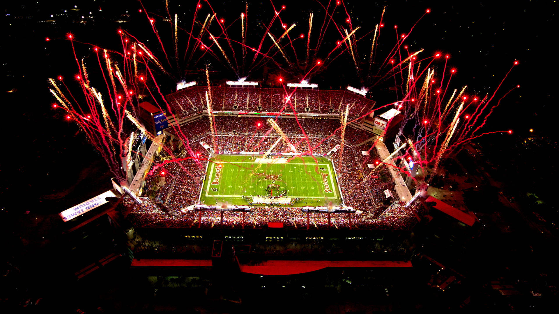 Buccaneers Stadium Fireworks Wallpaper