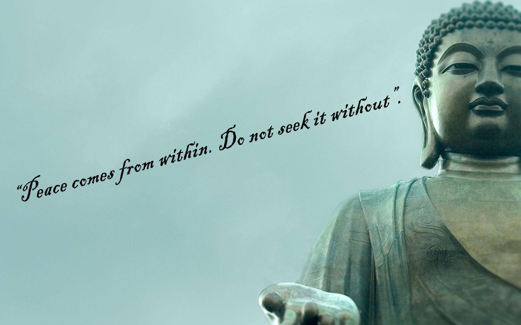 Buddha Quotes Peace Within Wallpaper