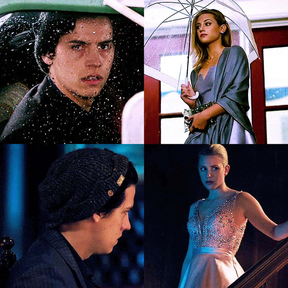 Bughead Collage Rainy Moments Wallpaper