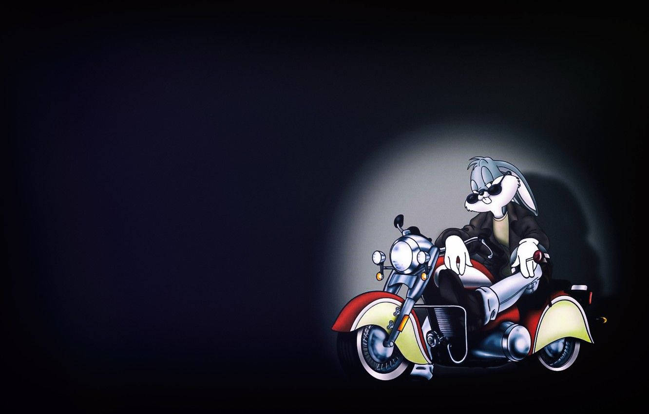 Bugs Bunny Riding A Motorcycle Wallpaper