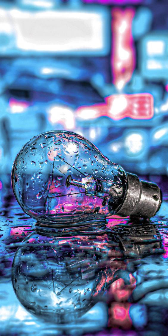 Bulb Dark Neon Iphone Wallpaper