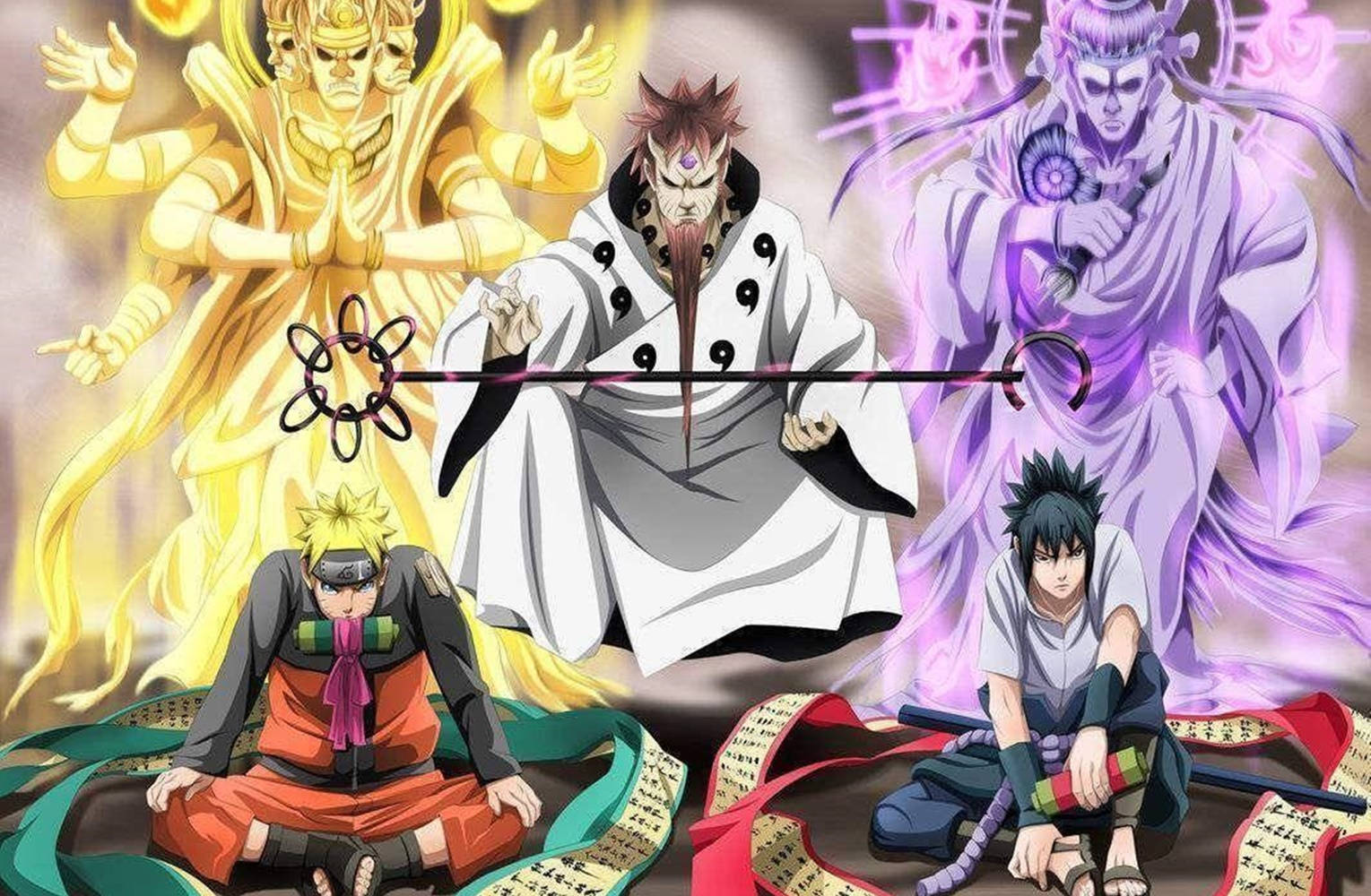 Bunpuko Training Anime Naruto And Sasuke Wallpaper