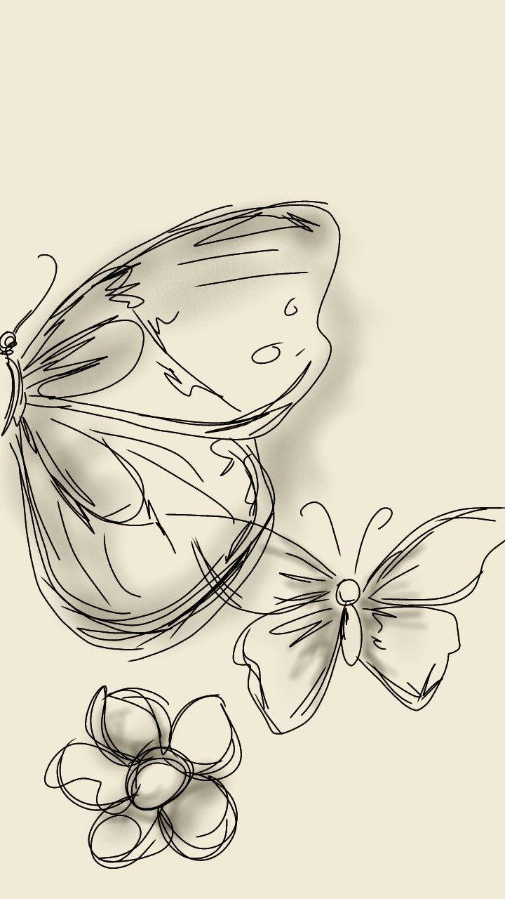 Butterflies Digital Illustration Wallpaper