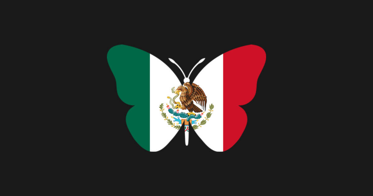 Butterfly Mexico Flag Wallpaper