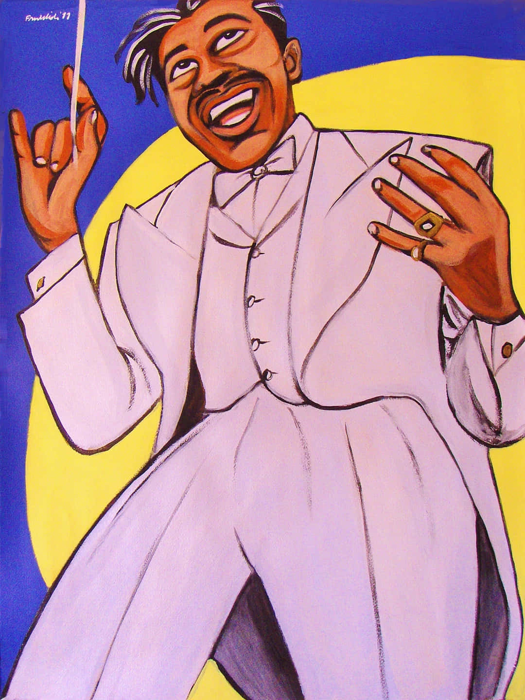 Cab Calloway Cartoon Illustration1971 Wallpaper