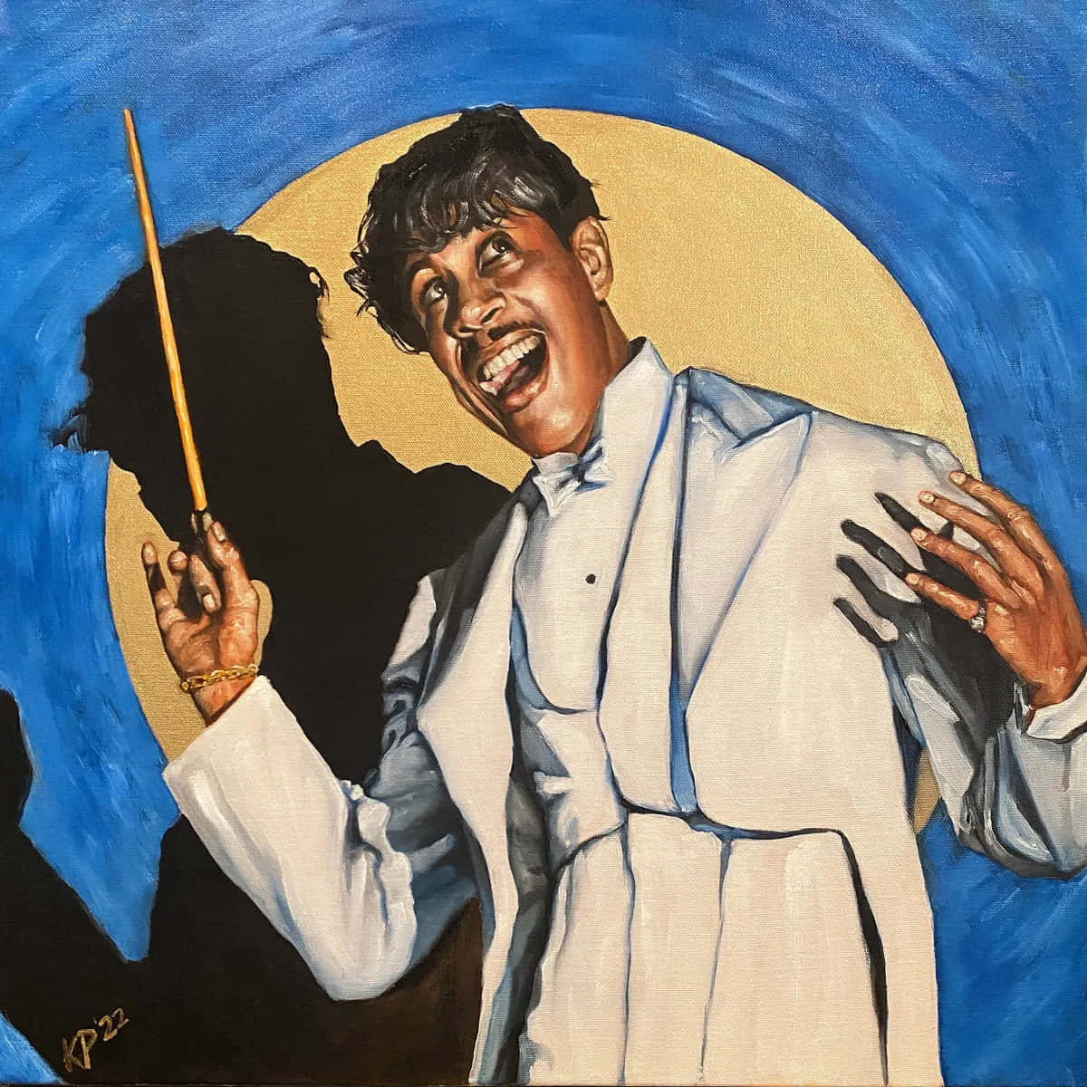 Cab Calloway Jazz Musician Painting Wallpaper