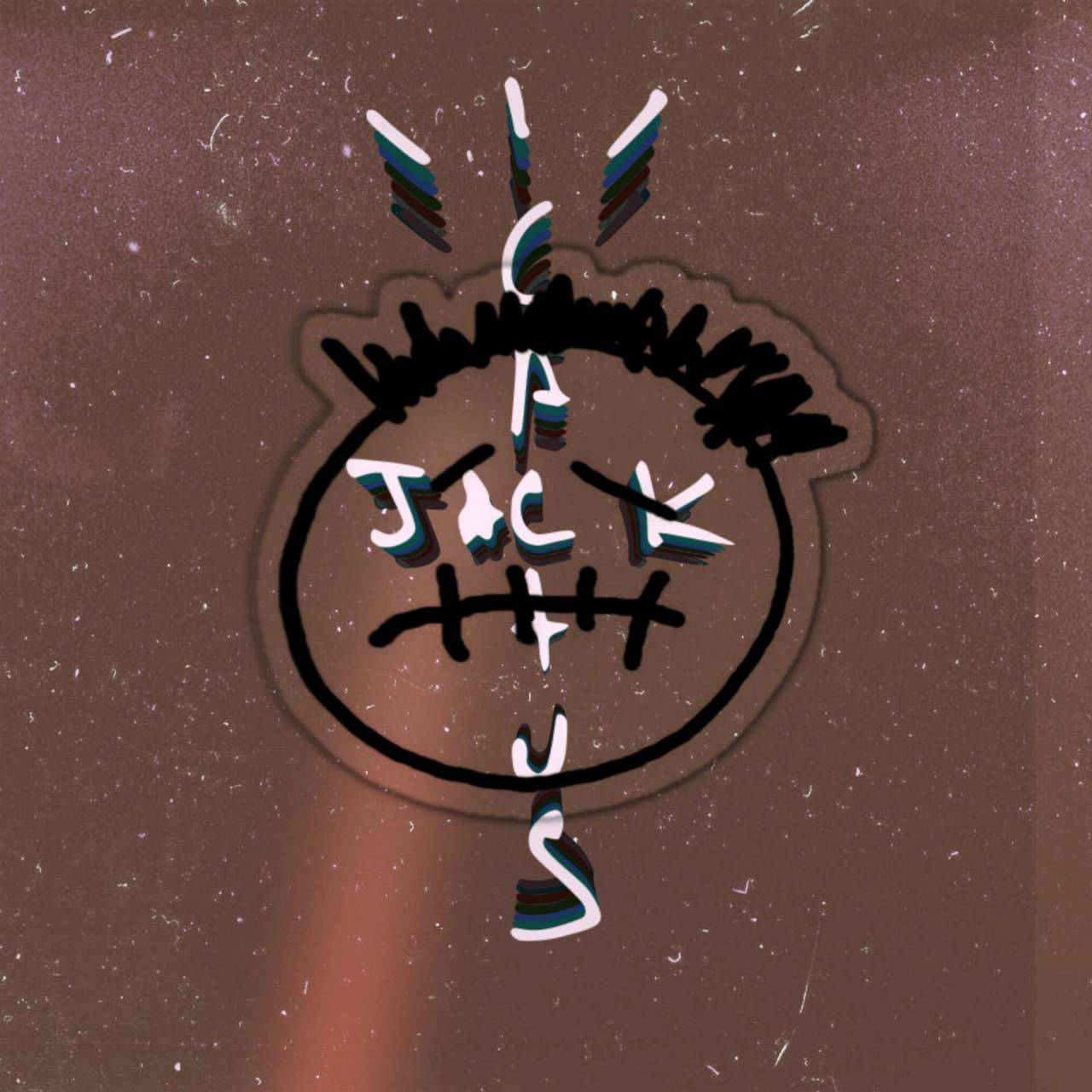 Cactus Jack Travis Scott Text And Face Brown Aesthetic Wallpaper
