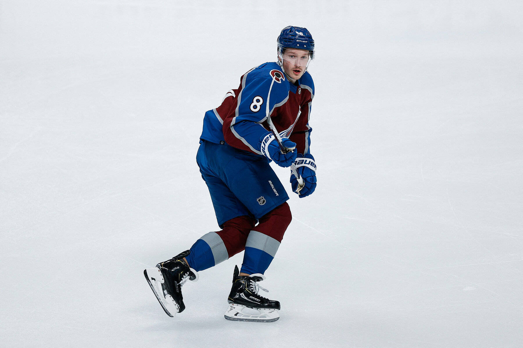 Cale Makar In Action With Colorado Avalanche Wallpaper