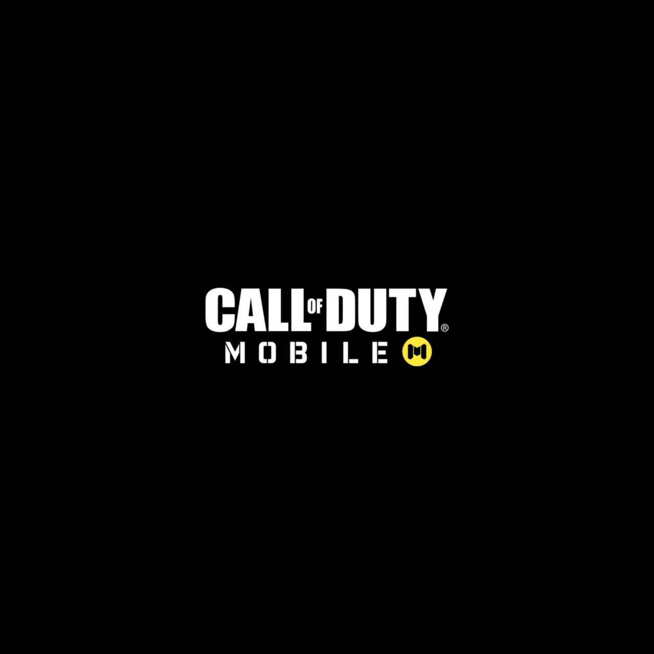 Call Of Duty Mobile Logo Black Background Portrait Wallpaper