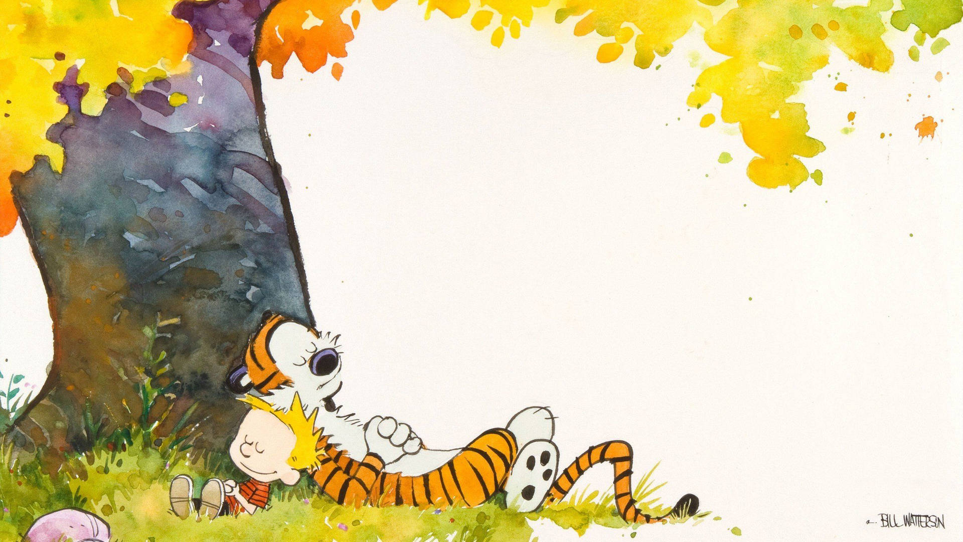 Calvin and Hobbes wallpaper by watchingclouds on DeviantArt