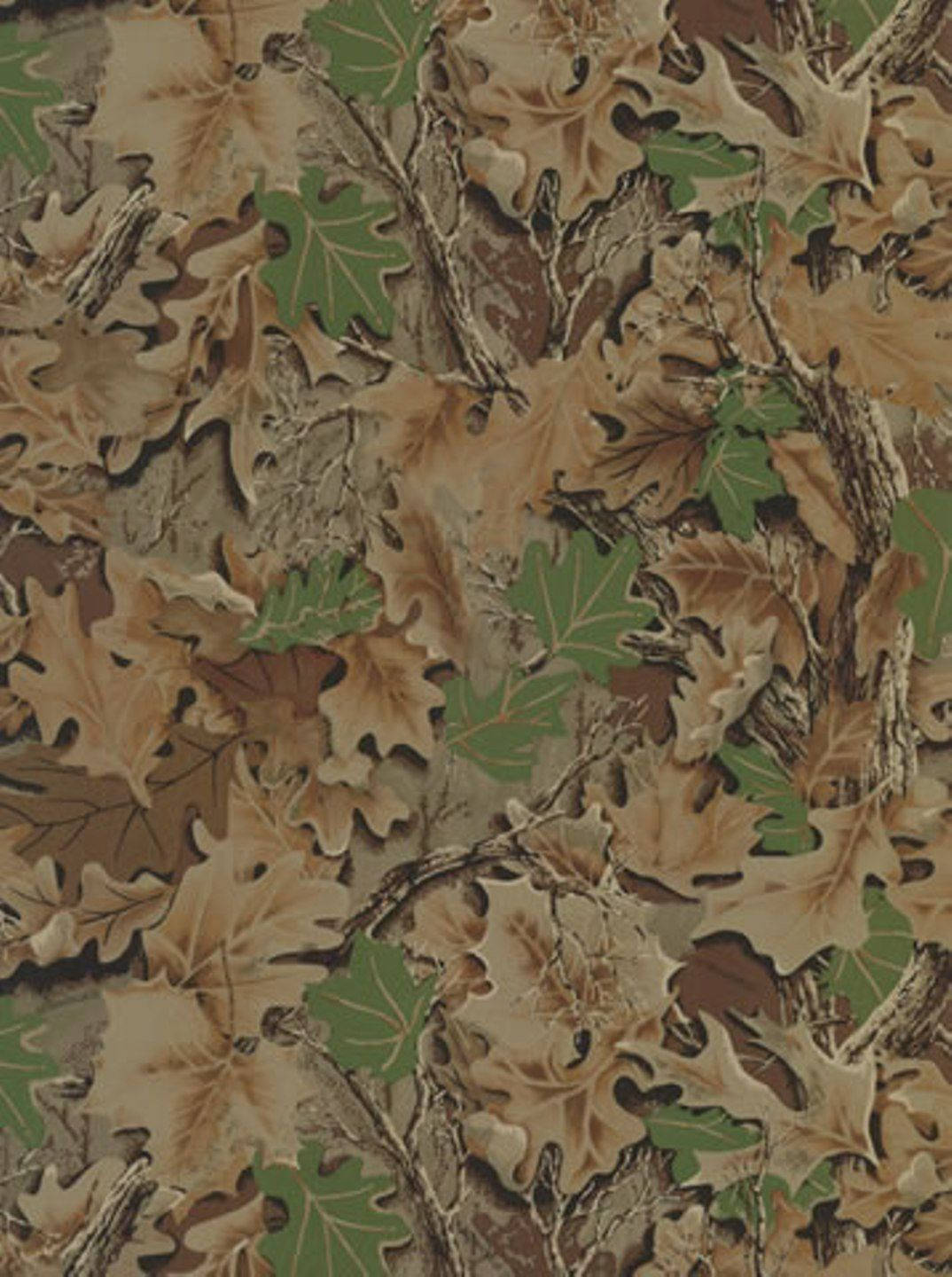 Camo Brown And Green Leaves Wallpaper