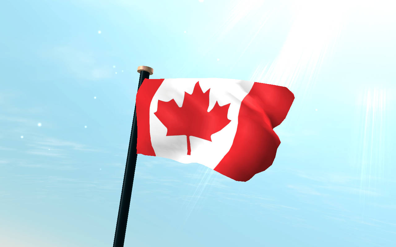 Canada Flag Sky View Wallpaper