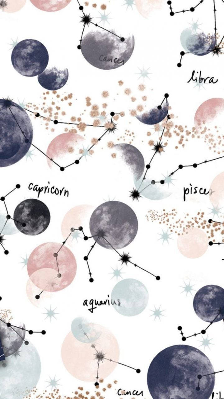 Cancer Star Alignment Pastel Aesthetic Art Wallpaper