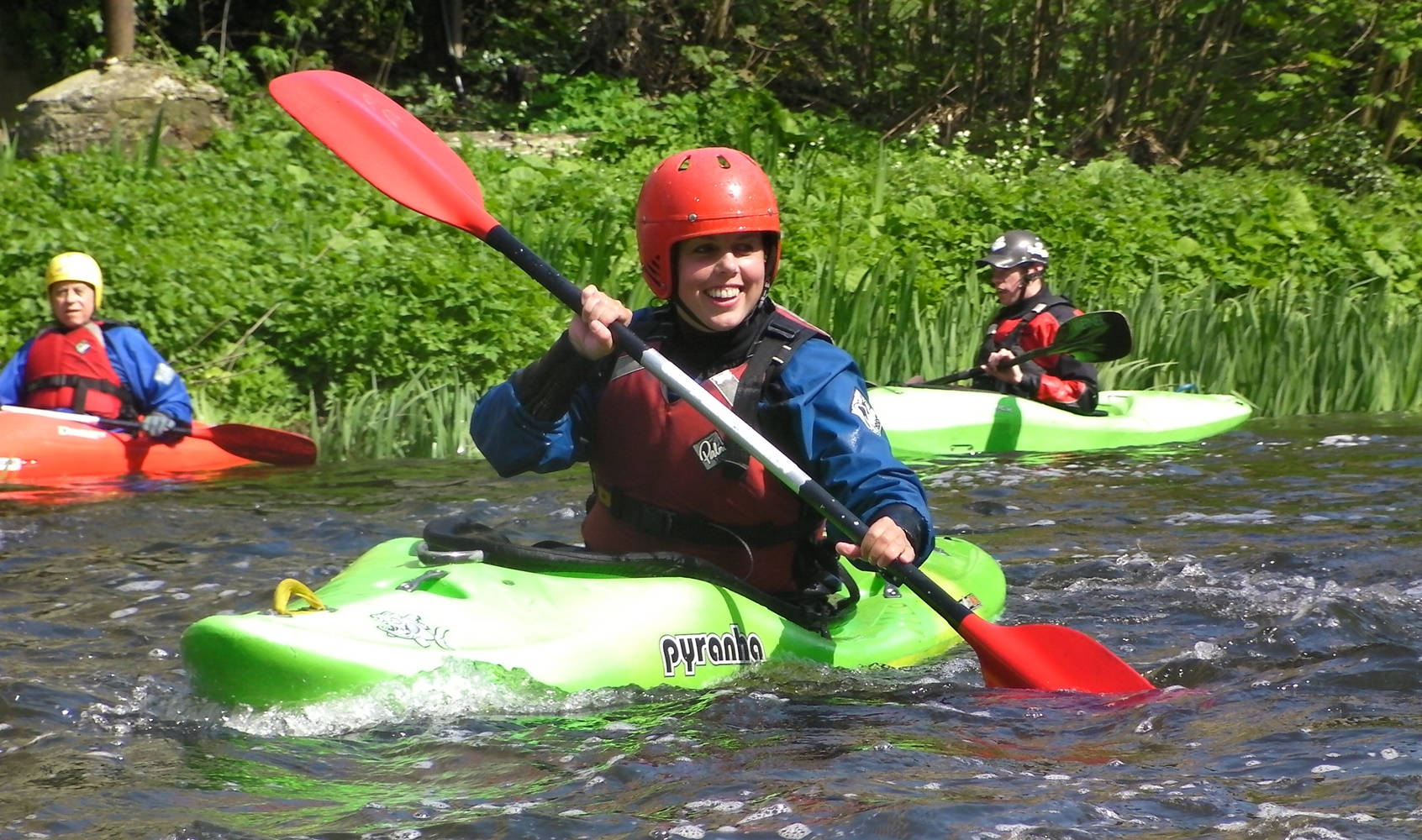 Canoeing Tourist In Boat Wallpaper