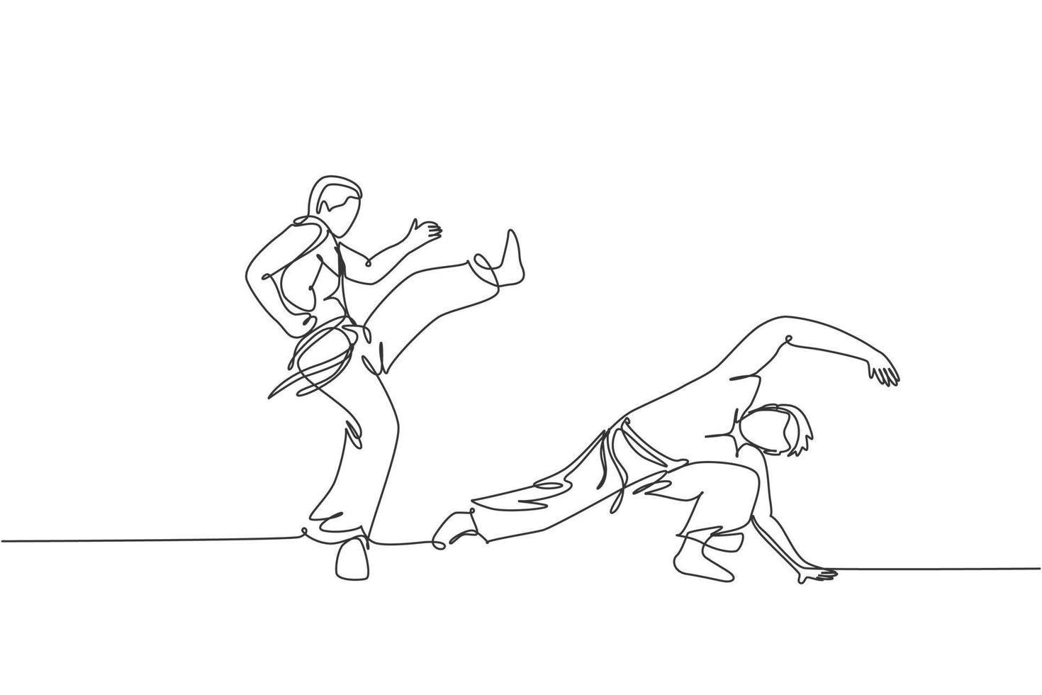 Capoeira Line Drawing Wallpaper