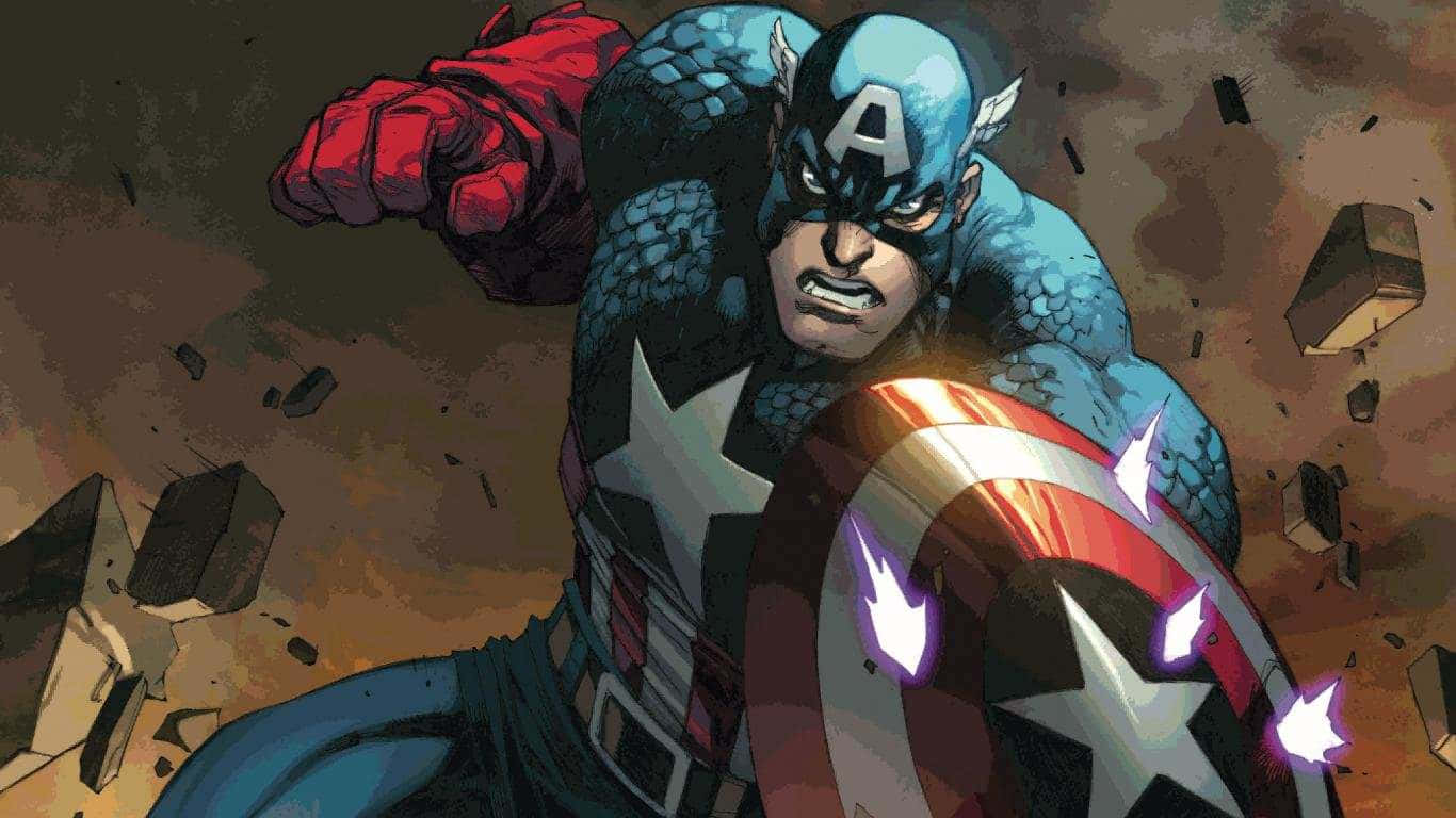 Captain America Action Pose Wallpaper