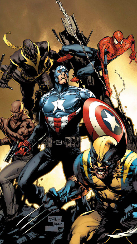 Captain America And Wolverine Avengers Phone Wallpaper