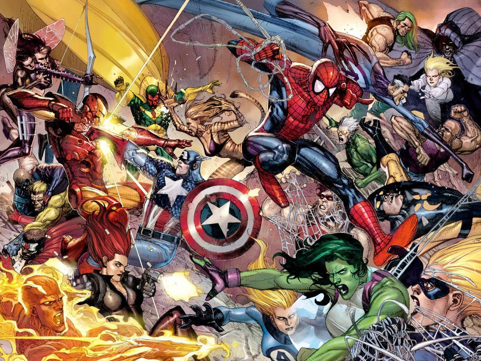 Captain America: Civil War Comic Book Wallpaper