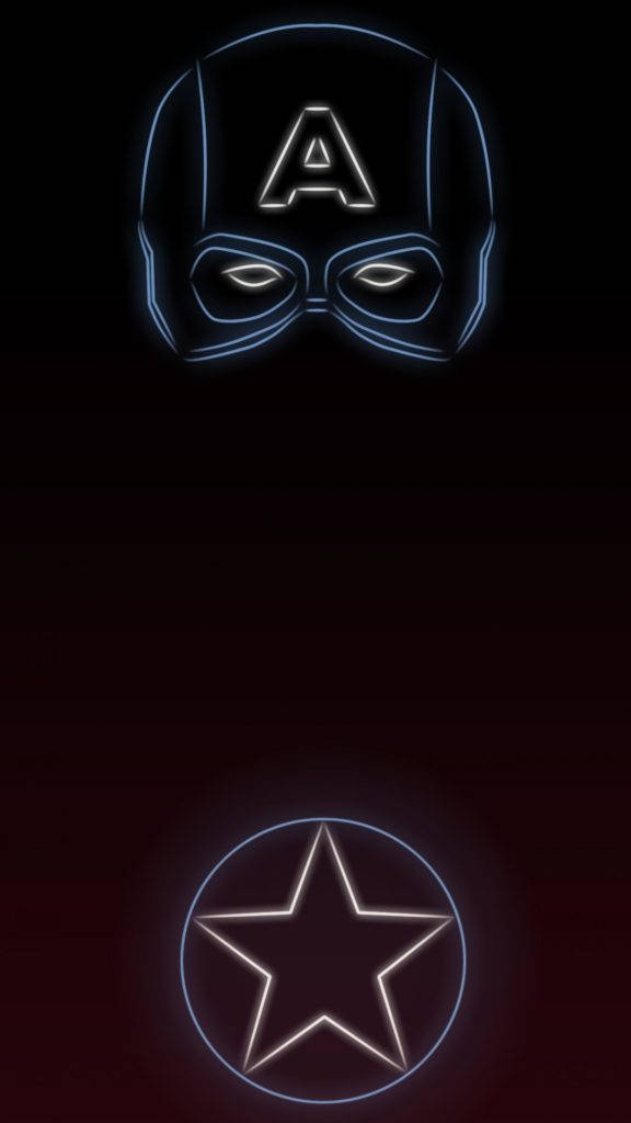 Captain America Neon Iphone Wallpaper